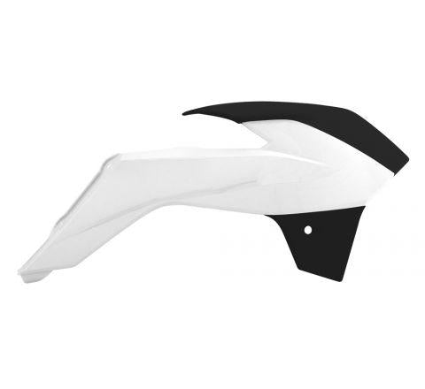 R-TECH BLACK/WHITE RADIATOR SCOOPS KTM SX85 2013-2017