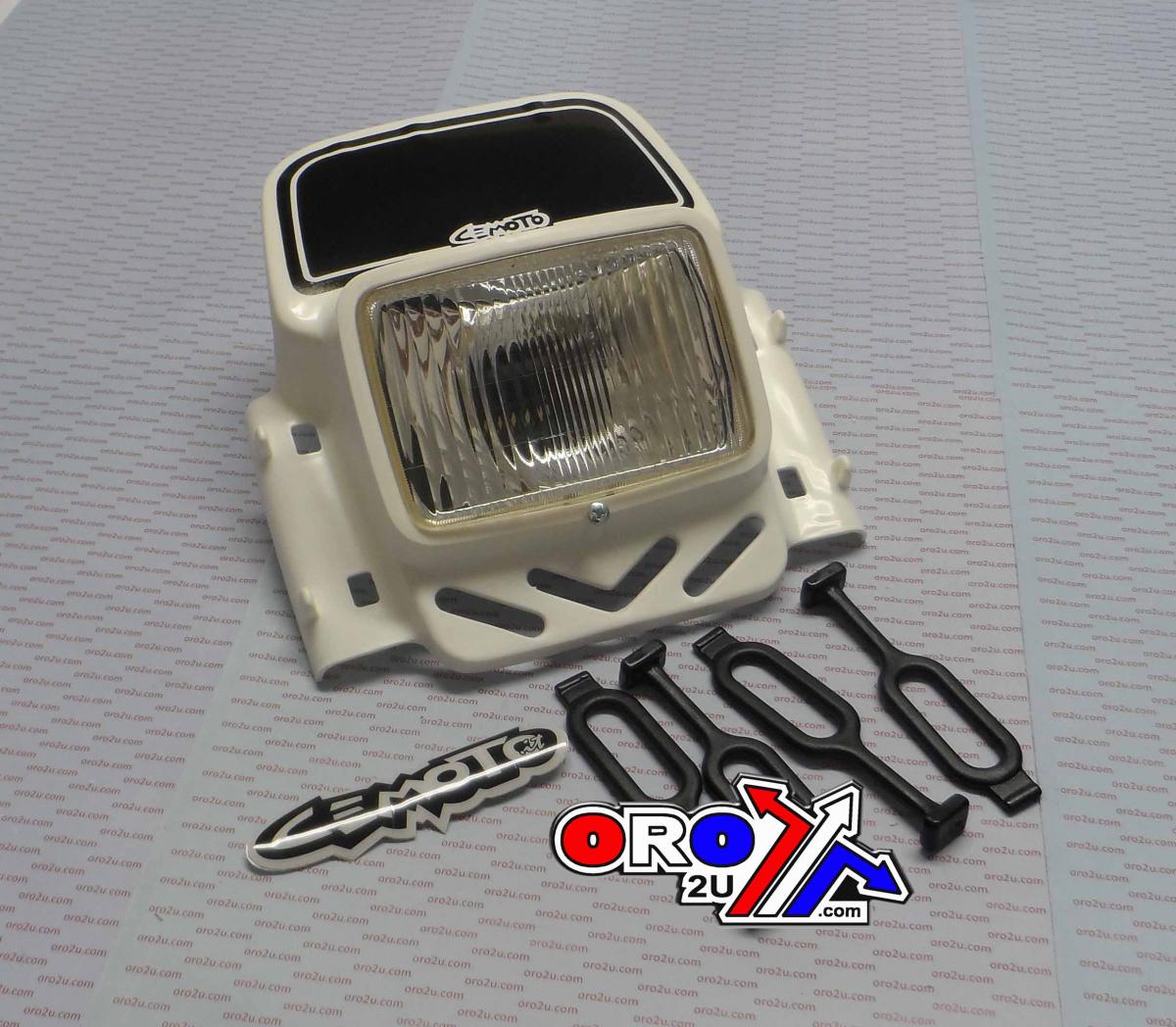 UNIVERSAL WHITE TRIALS HEADLIGHT