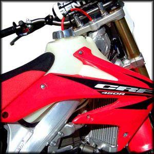 CLARKE 2.8usg WHITE FUEL TANK HONDA CRF450R 2005-2008