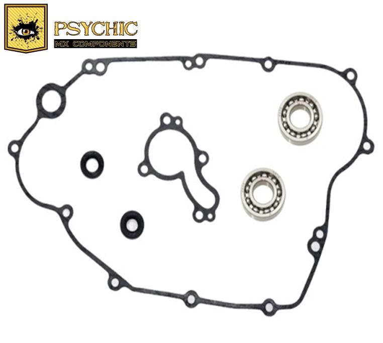 PSYCHIC WATER PUMP GASKET KIT KAWASAKI KX450f 2009-2015, With Bearing