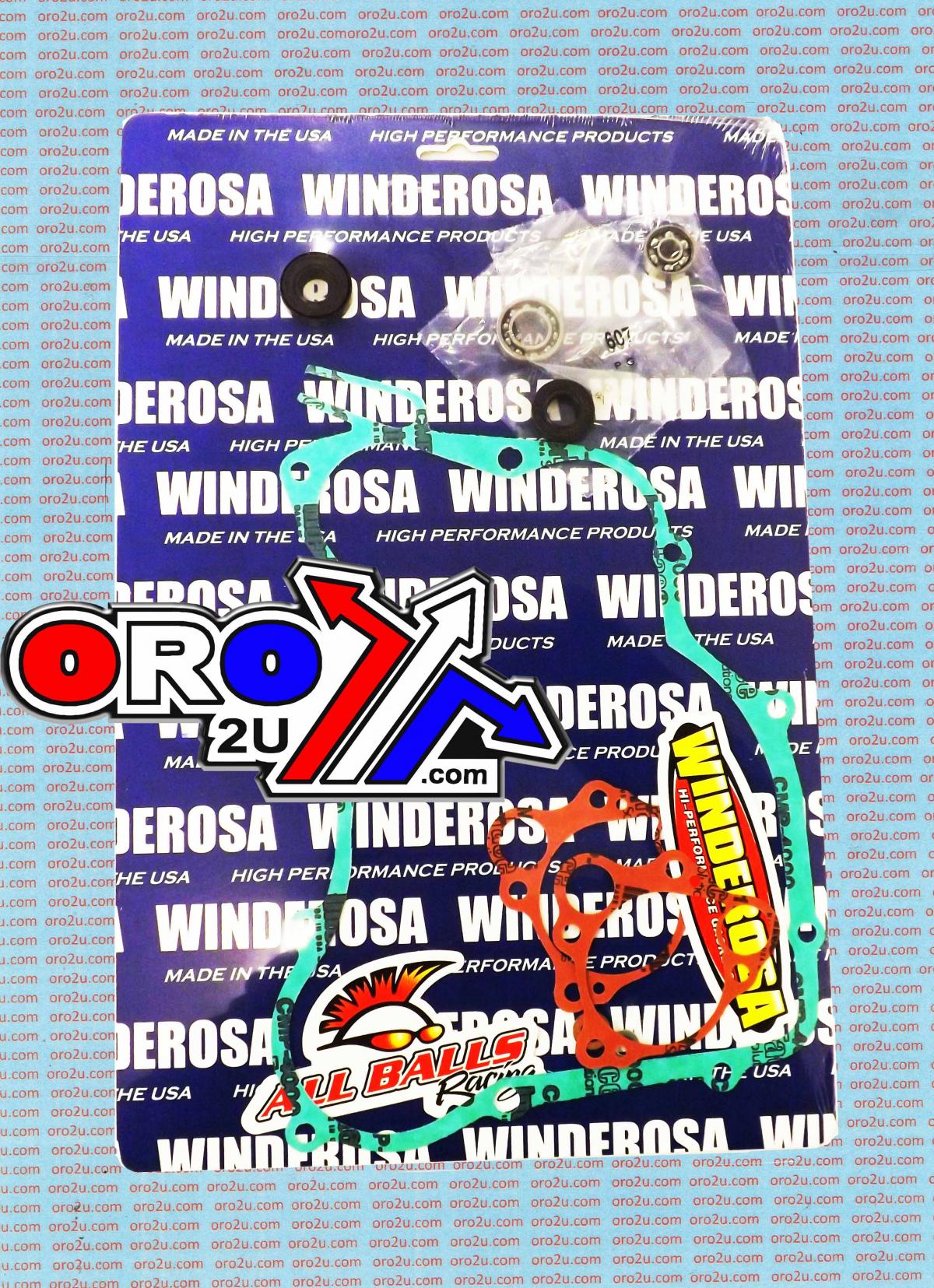WINDEROSA WATER PUMP GASKET KIT HONDA CR125 1987-1989, With Bearing