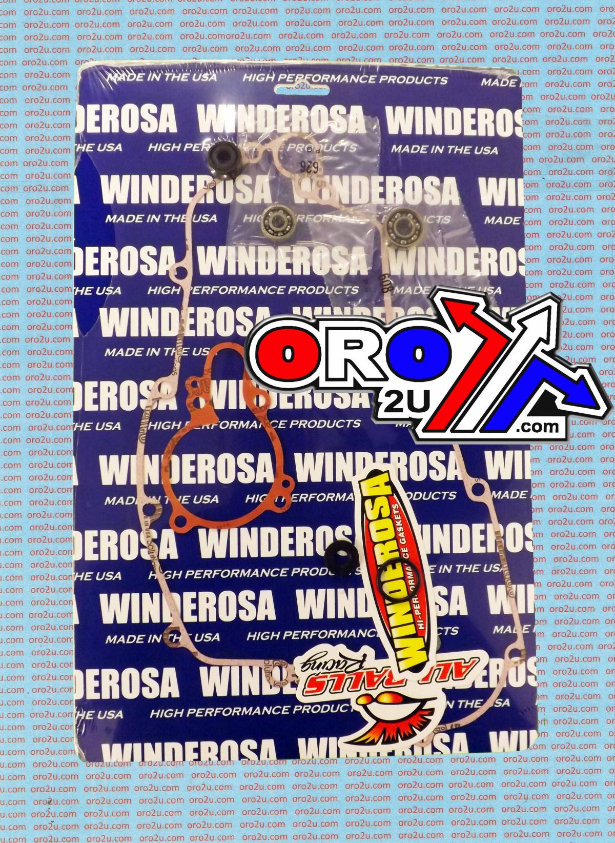 WINDEROSA WATER PUMP GASKET KIT KAWASAKI KX250 2005-2008, With Bearing
