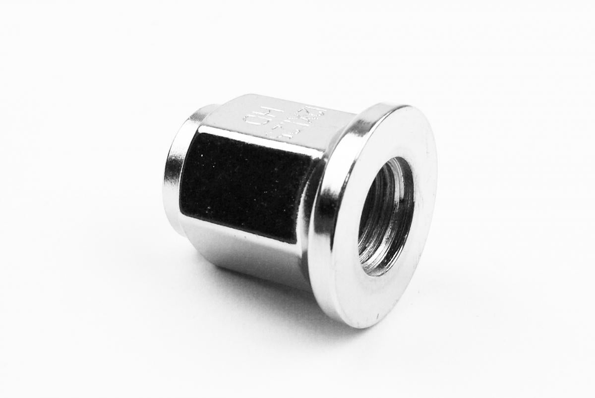 TAPERED CHROME WHEEL NUT M12x1.25 FLAT