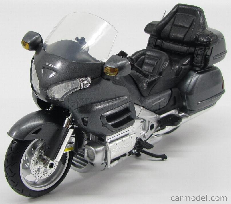 NEWRAY DIE CAST MODEL HONDA GL1800 GOLDWING, GREY AND SILVER, SCALE 1:12