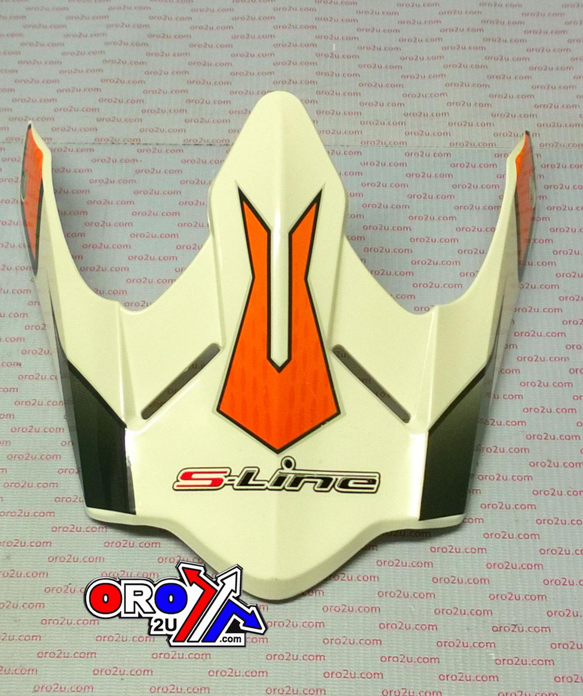 S-LINE HELEMT PEAK WHITE/ORANGE