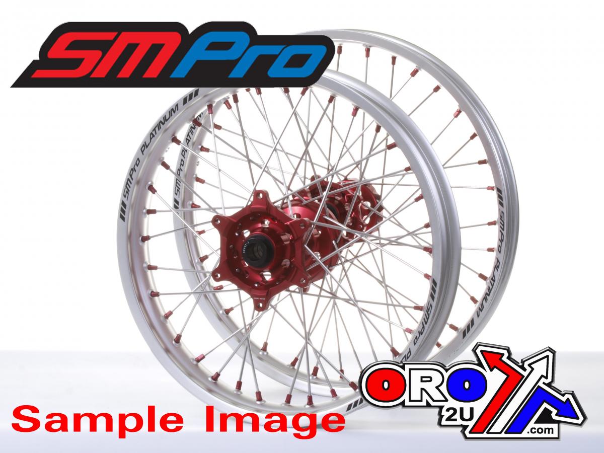 SM PRO 18x2.15 REAR WHEEL SILVER RIM, RED HUB