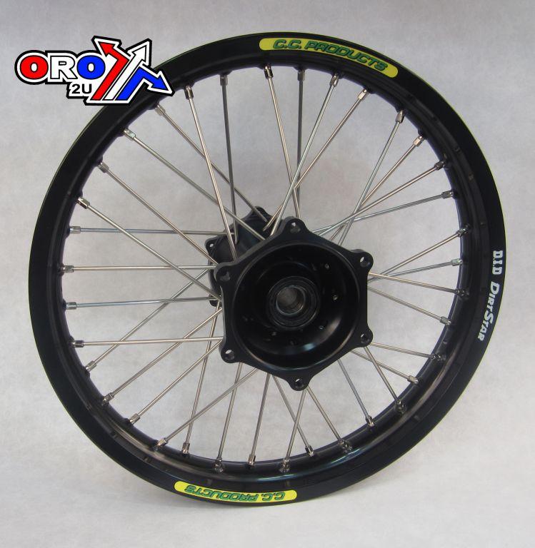 18x2.15 REAR WHEEL BLACK RIM, BLACK HUB, 4 BEARING SUPER STRONG HUB, KTM REAR