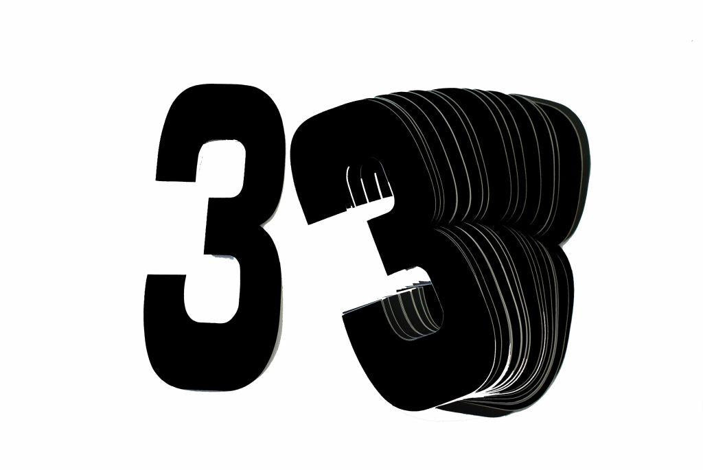 BLACK 8"/20cm 3. PACK/25