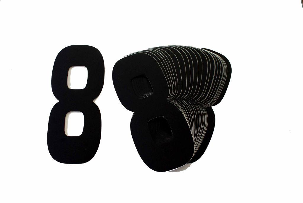 BLACK 8"/20cm 8. PACK/25