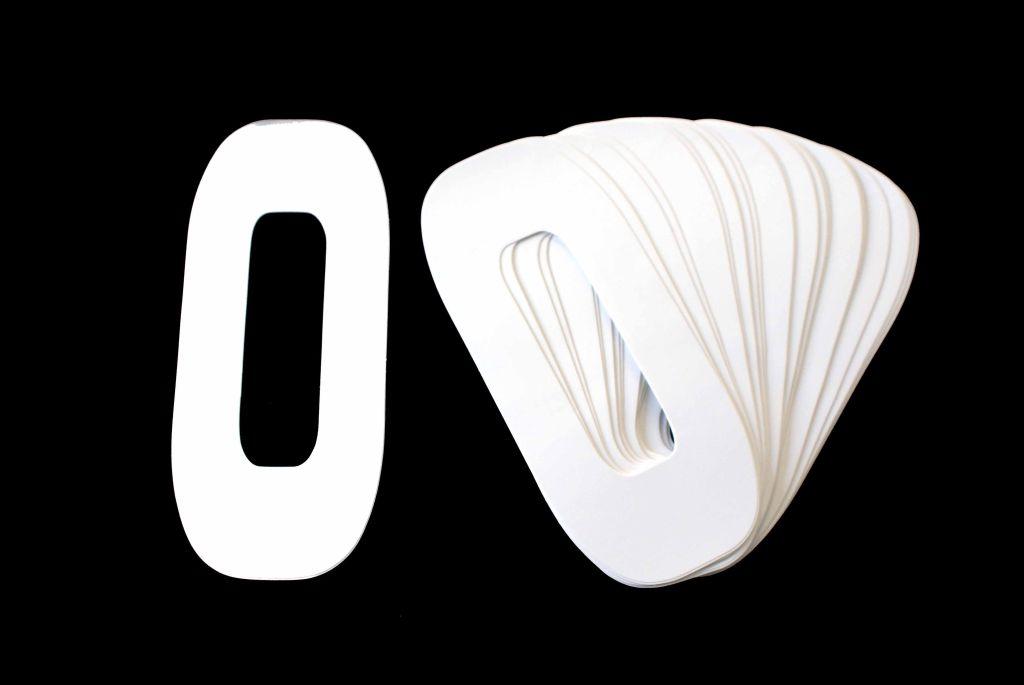 WHITE 8"/20cm 0. PACK/25
