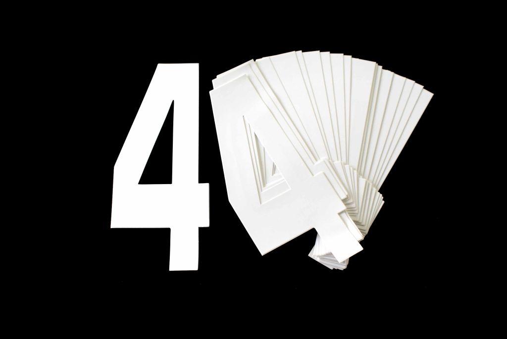 WHITE 8"/20cm 4. PACK/25