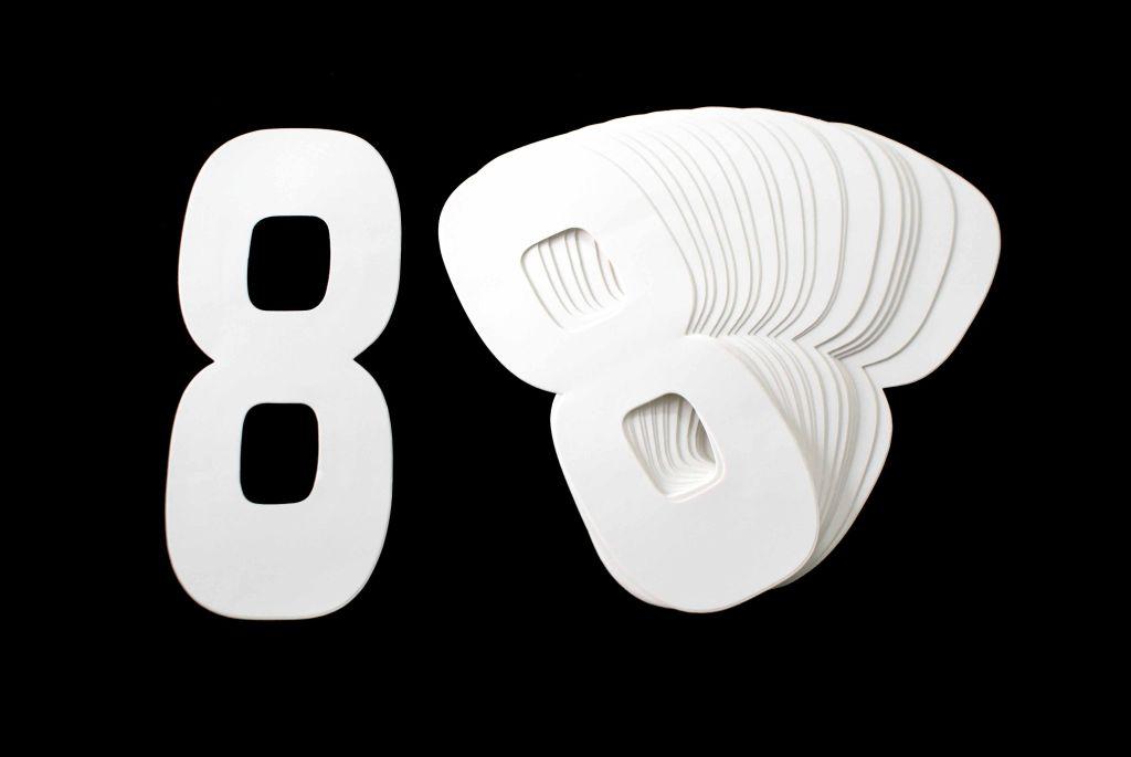 WHITE 8"/20cm 8. PACK/25