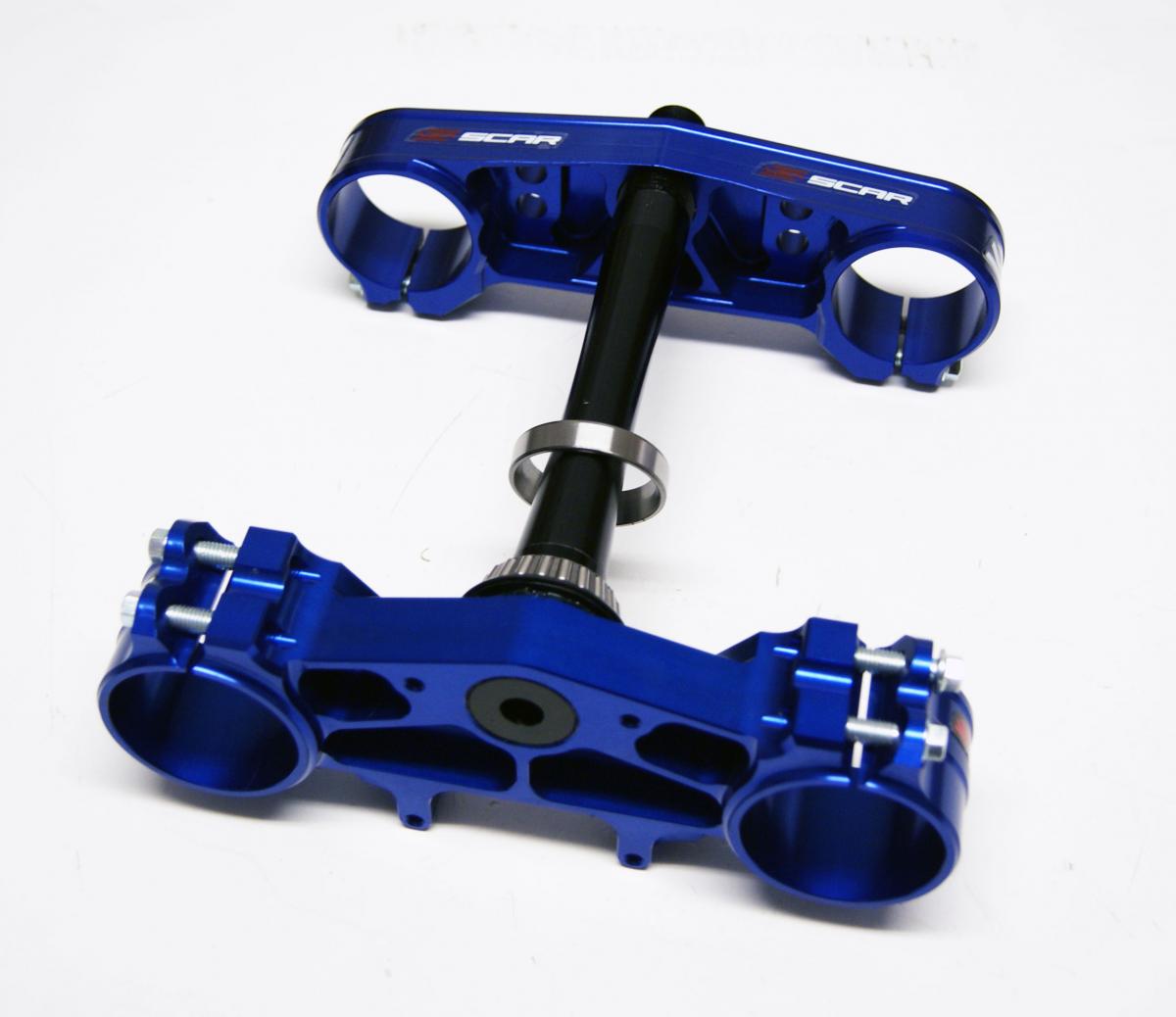 TRIPLE CLAMPS 25 BLUE YZ125 15-20, OFFSET 25mm SCAR S1426