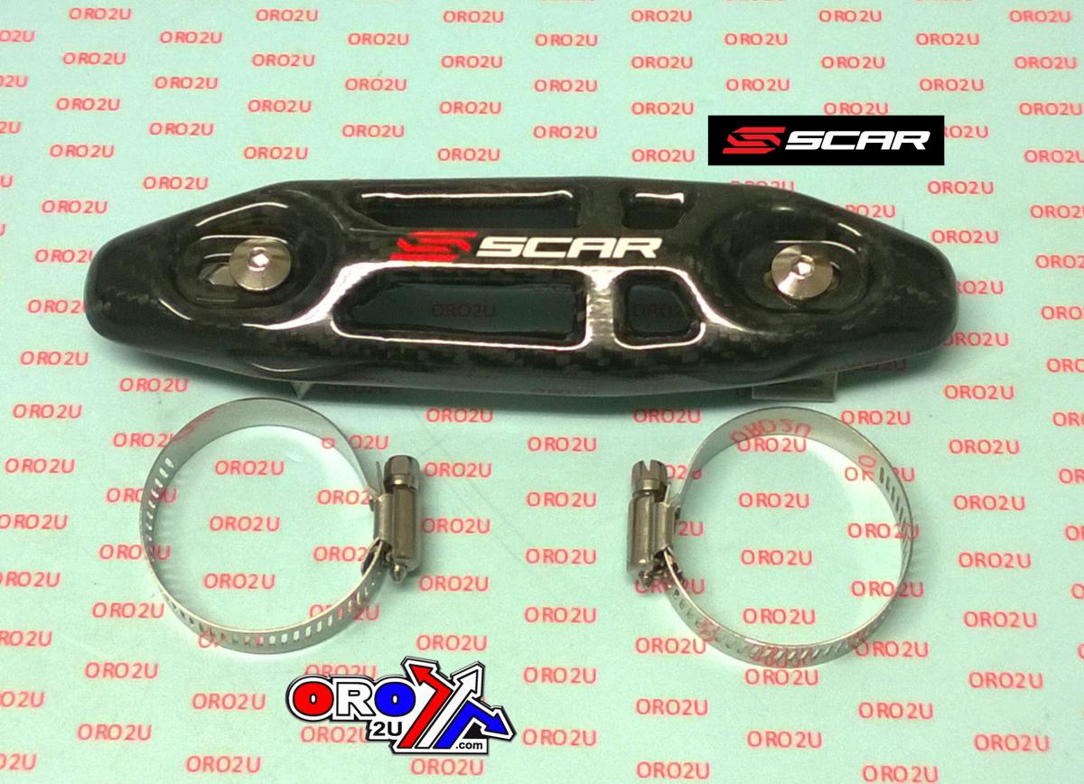 CARBON EXHAUST HEAT GUARD, SCAR RACING UNIVERSAL, 193 x 59mm