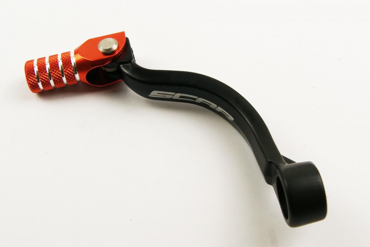 GEAR LEVER KTM 125 17-22, BLK/ORA FORGED ALLOY, SCAR RACING