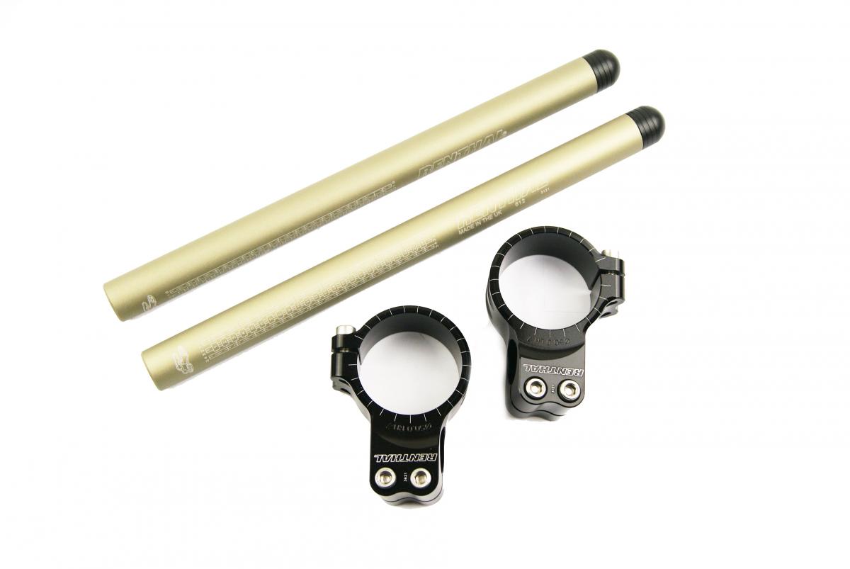 RENTHAL GEN 1 CLIP ONS, 50mm FORK DIAM INC, TUBES 39mm, OFFSET 7 DEG DOWN SWEEP