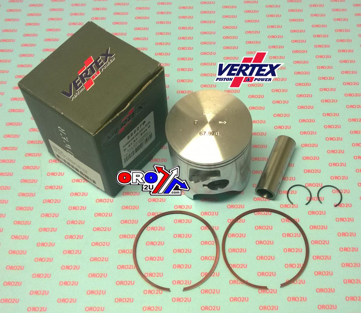 PISTON KIT VERTEX 68 C HM MOTO CRE260 89-00, VERTEX 22227C
