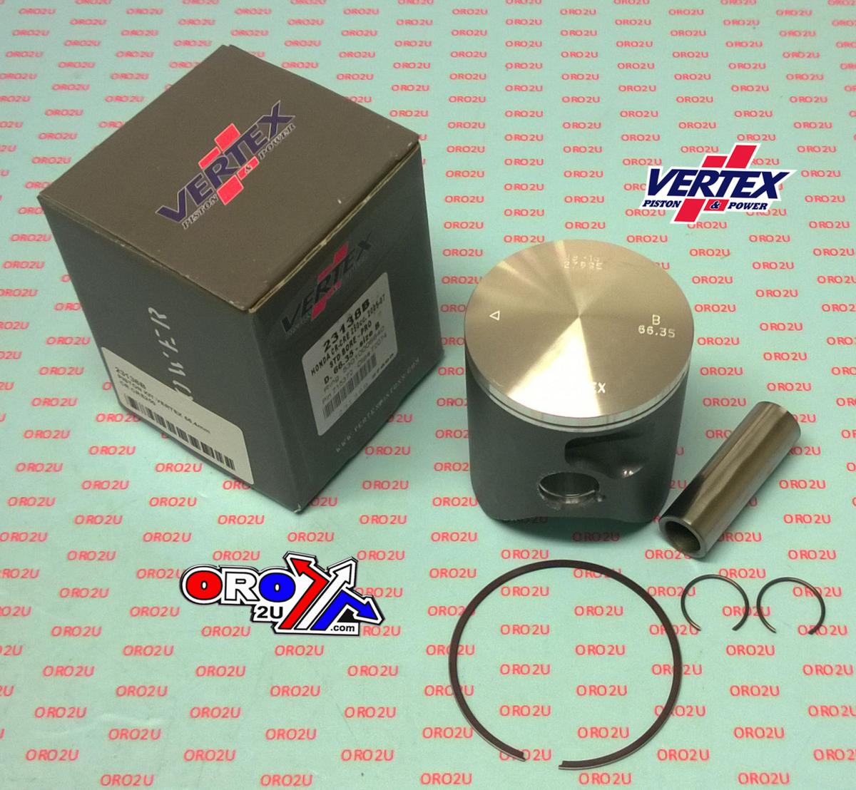PISTON KIT VERTEX 66.4 B HONDA CR 250 05-07 PRO RACE, VERTEX 23138B