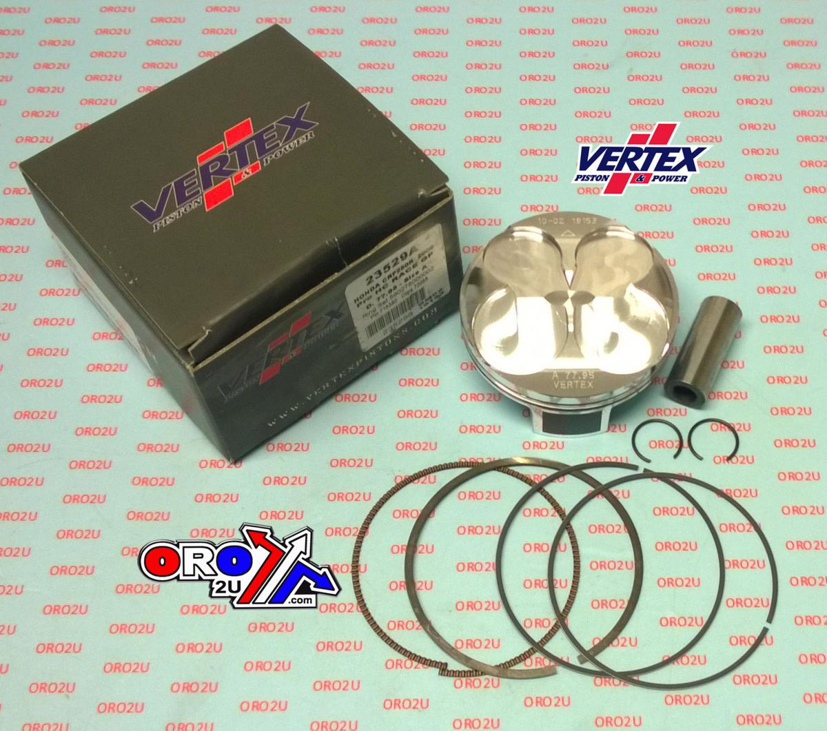 PISTON KIT VERTEX 78.0 D HC HONDA CRF 250R 09, GP RACER CHOICE HC COMPR 13,7:1