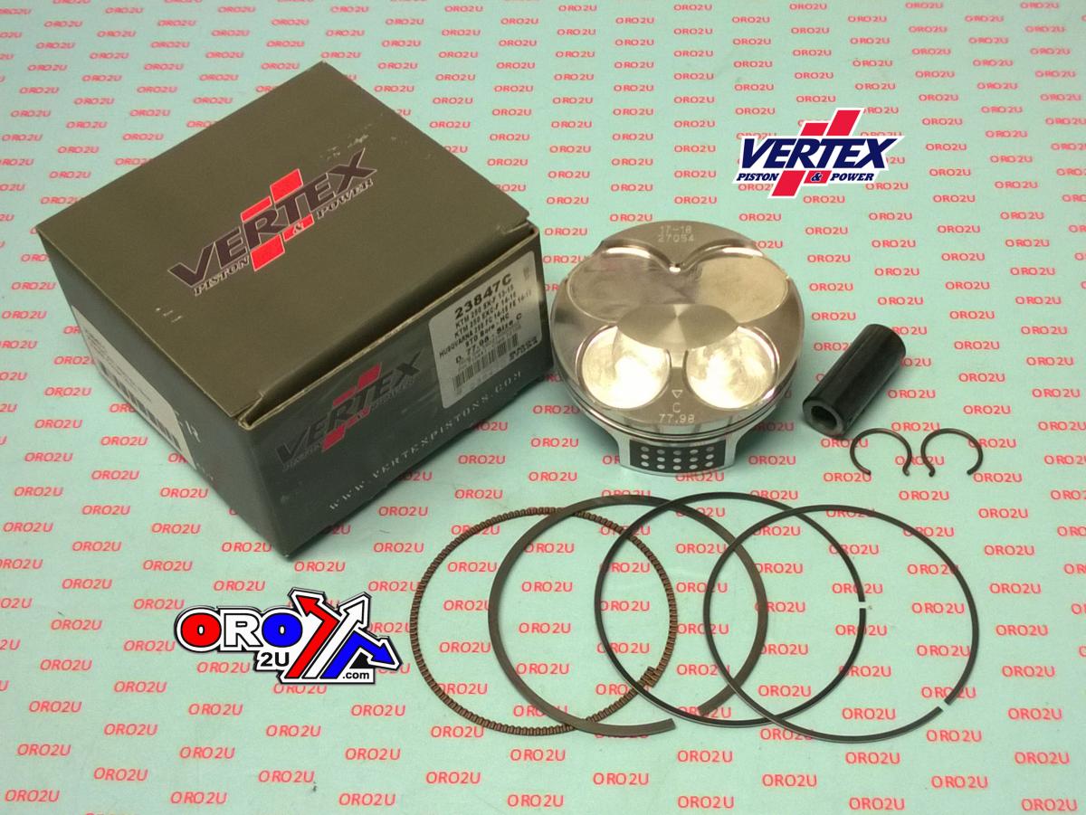 PISTON KIT VERTEX 78.0 C HC KTM SX/EXC 250 13-16, VERTEX 23847C COMPR 14,3:1