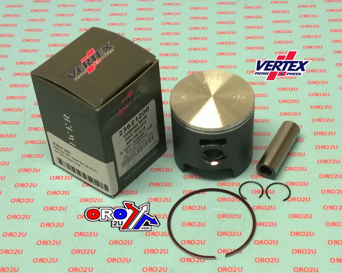 PISTON KIT VERTEX 53.0 KAW KX100 98-22, VERTEX 23621050 OS +050 RACE SINGLE RING