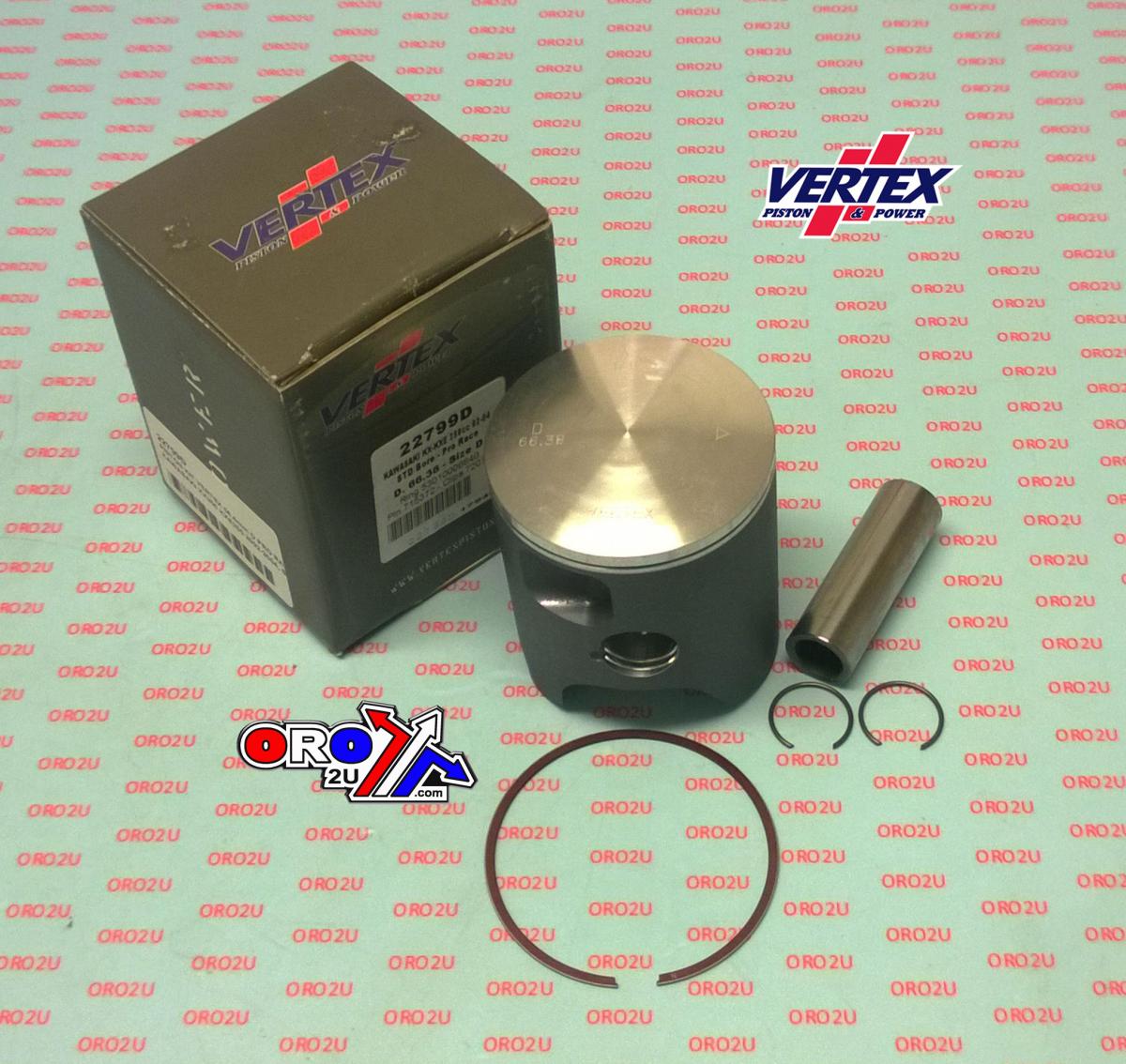 PISTON KIT VERTEX 66.4 C KAWASAKI KX250 02-04 PRO RACE VERTEX 22799C SINGLE RING