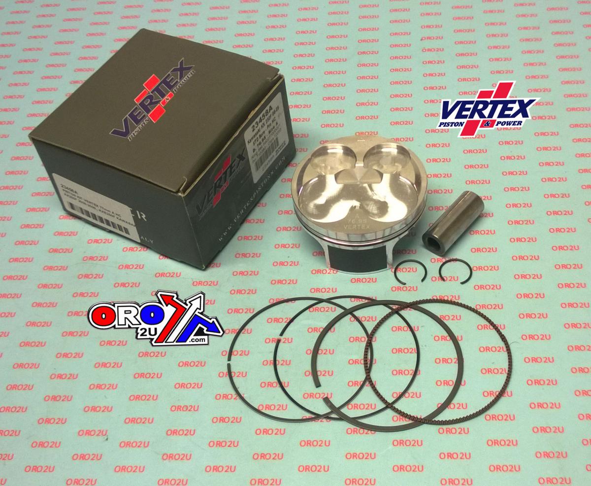 PISTON KIT VERTEX 77.0 D HC KAW KX-F 250 08-09, VERTEX 23458D HC COMPR 13,9:1