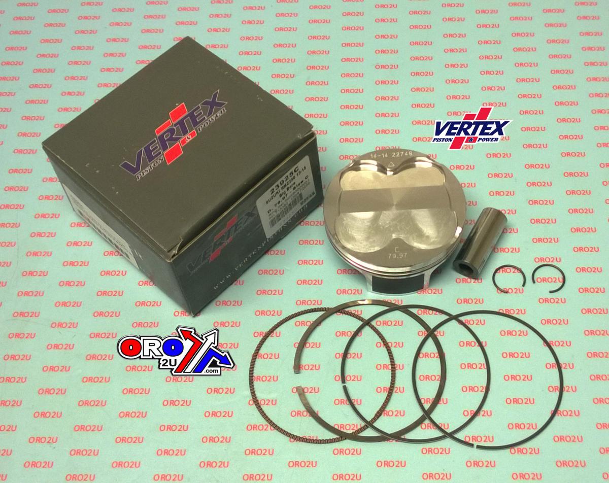 PISTON KIT VERTEX 80.0 A SUZUKI RMZ 250 16-22, VERTEX 23925A OS+3:00 COMP 13,5:1