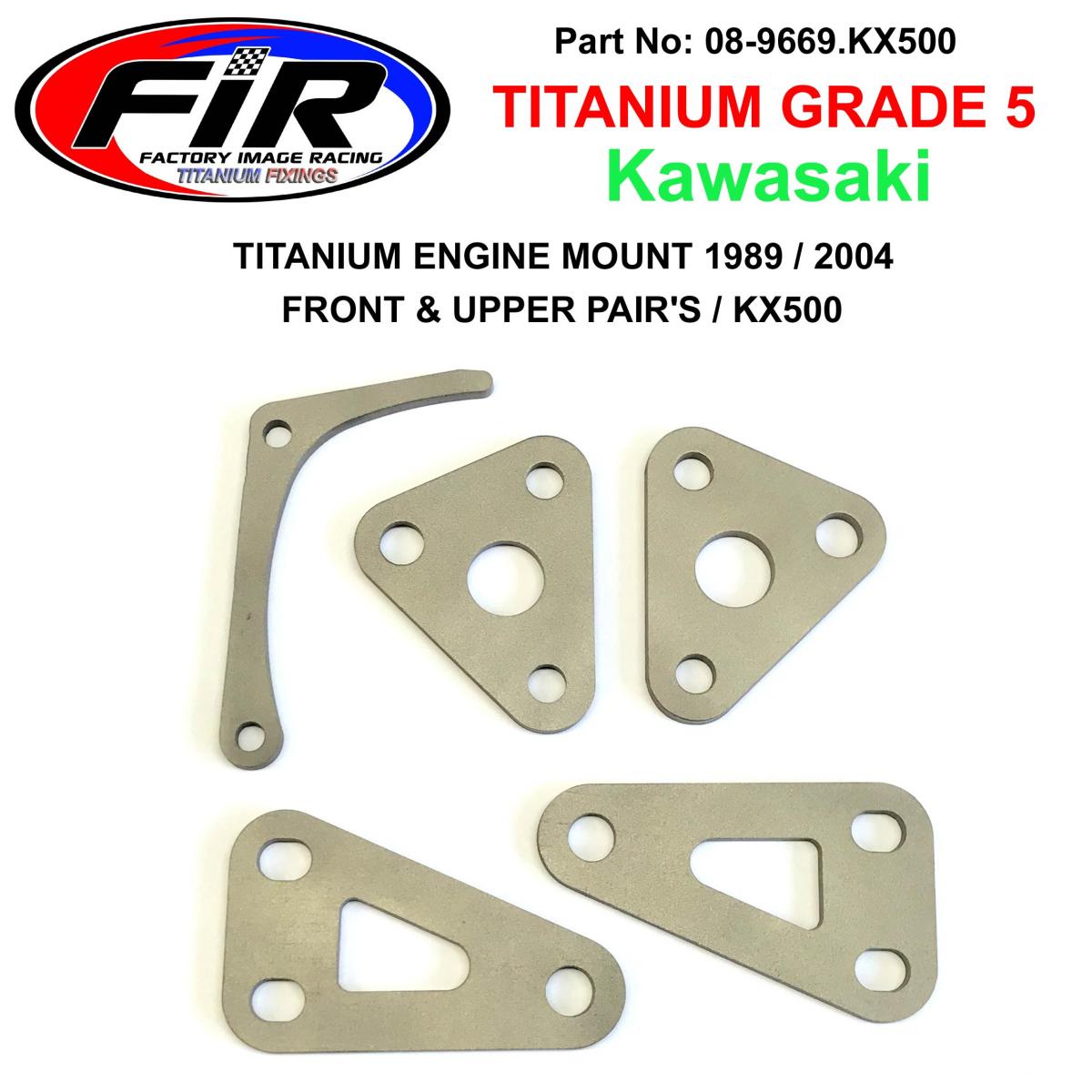 TITANIUM ENGINE MOUNT & CLUTCH SAVER KIT, KX500 89-04