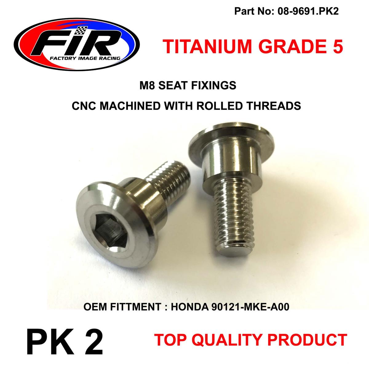 M8 SEAT BOLTS HONDA PK 2, TITANIUM GRADE 5 / , OEM REF:90121-MKE-A00