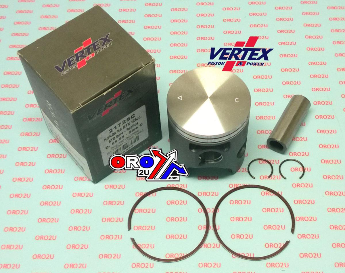 PISTON KIT HONDA MTX125 92-94 C 56.00mm, VERTEX 21725C