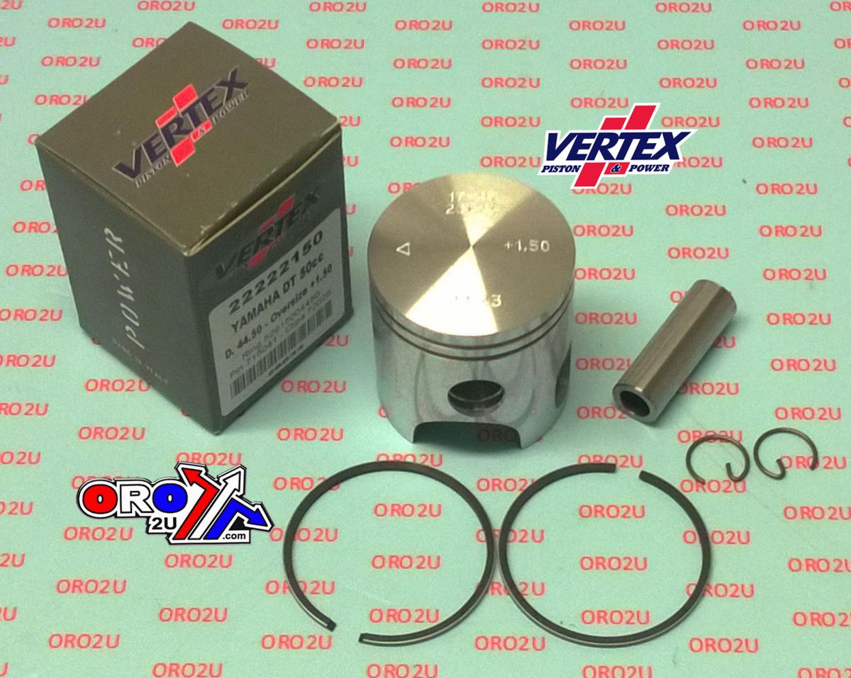 PISTON KIT VERTEX 43.00 YAMAHA DT50 65CC, VERTEX 22222