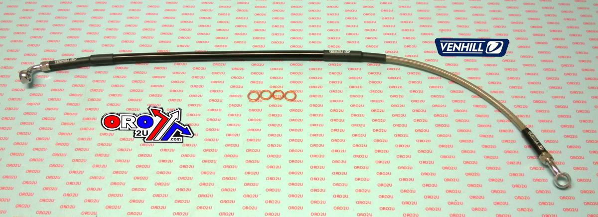 HOSE REAR BRAKE SILVER / BLK, VENHILL K01-2-026/P-CL, KTM 05-23 54813070200