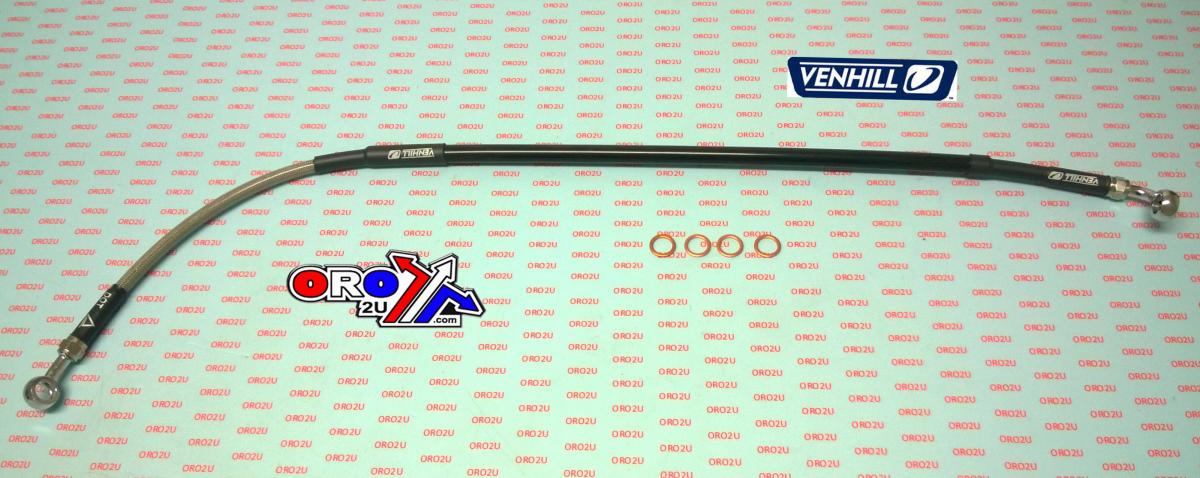 HOSE REAR BRAKE SILVER / BLK, VENHILL K01-2-019/P-CL, KTM 12-24, K01-2-027/P-CL