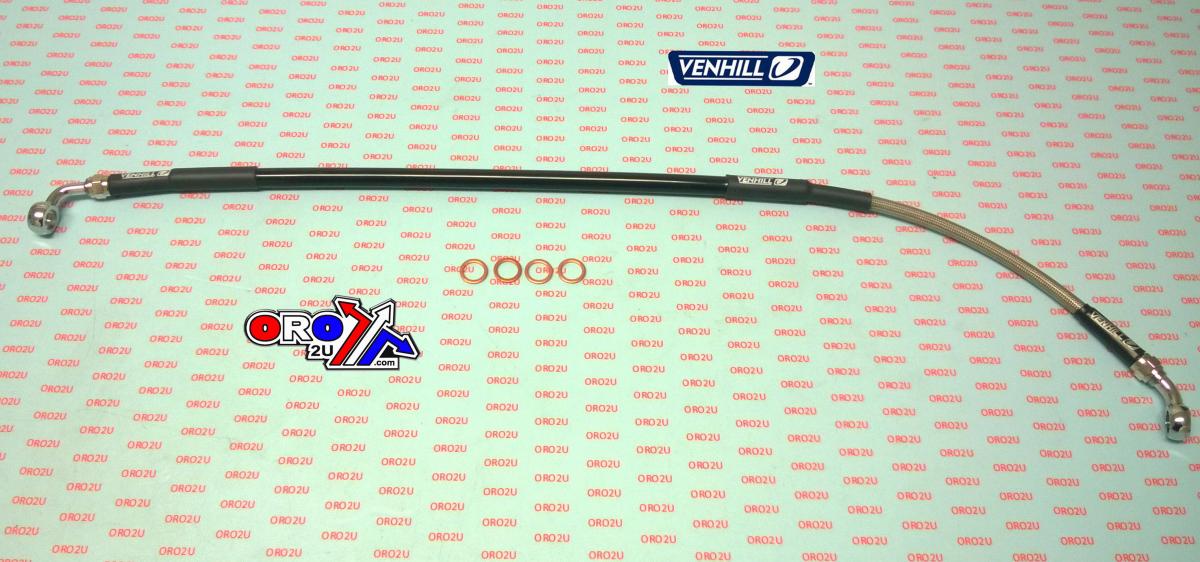 HOSE REAR BRAKE SILVER / BLK TM, VENHILL T04-2-005/P-CL TM EN/MX 125 11-19