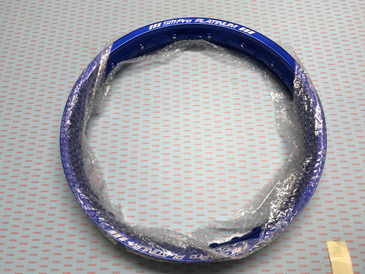 SM PRO PLATINUM GLOSS BLUE RIM 215-19, 36 SPOKE HOLE