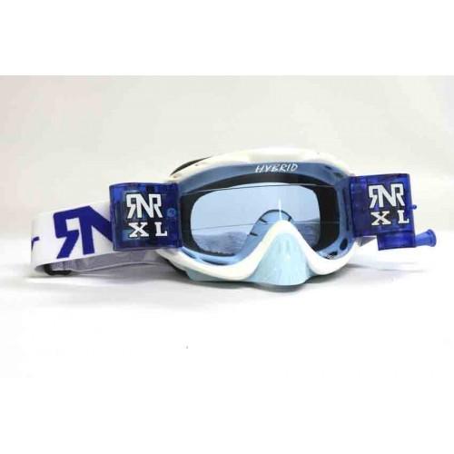 RNR HYBRID WHITE/BLUE XL ROLL & TEAR OFF LIMITED EDITION, 36MM ROLL OFF, GH224Xl