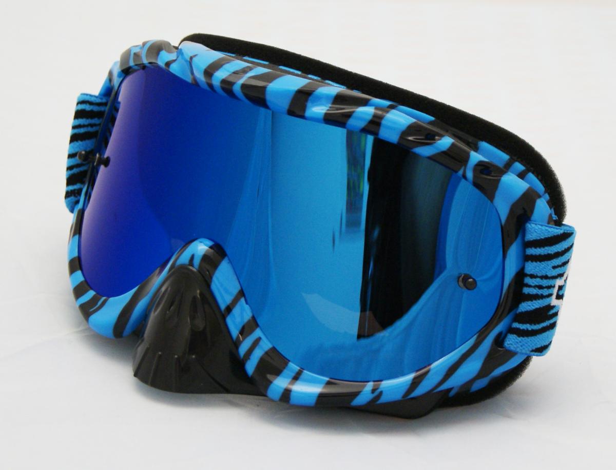 RNR HYBRID WILD BL/BK MIRRORED LENS, WILD BLUE & BLACK GOGGLE, GH364M