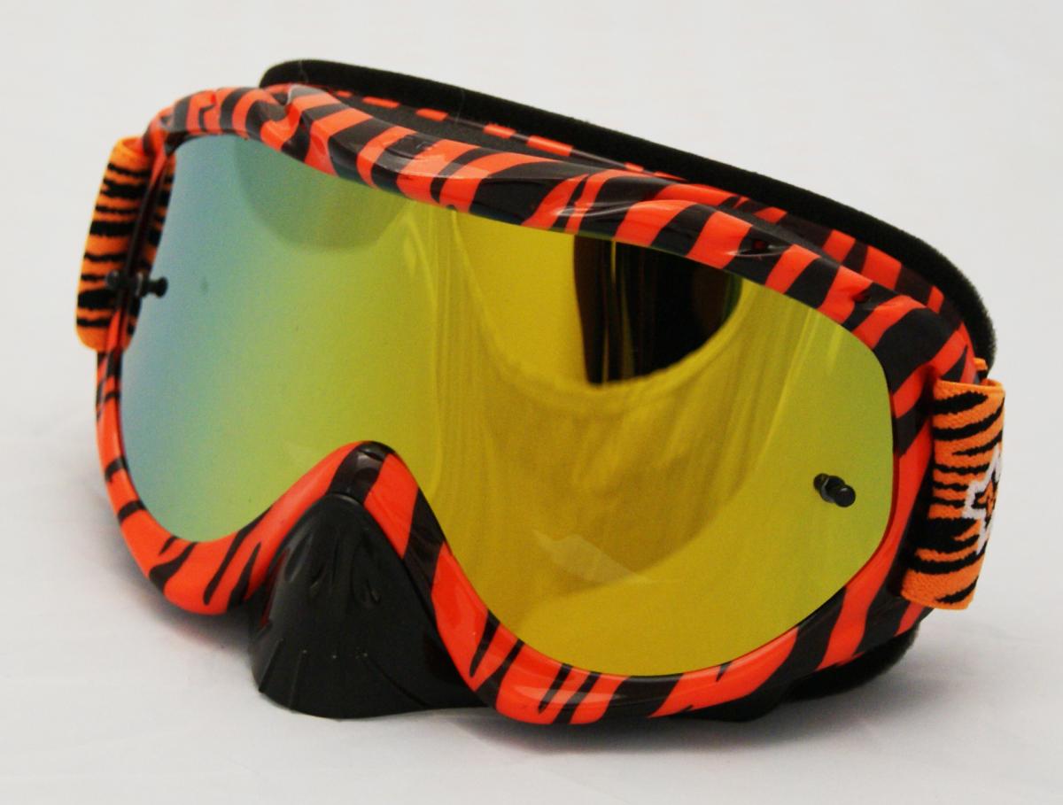 RNR HYBRID WILD OR/BK MIRRORED LENS, WILD ORANGE & BLACK GOGGLE, GH366M