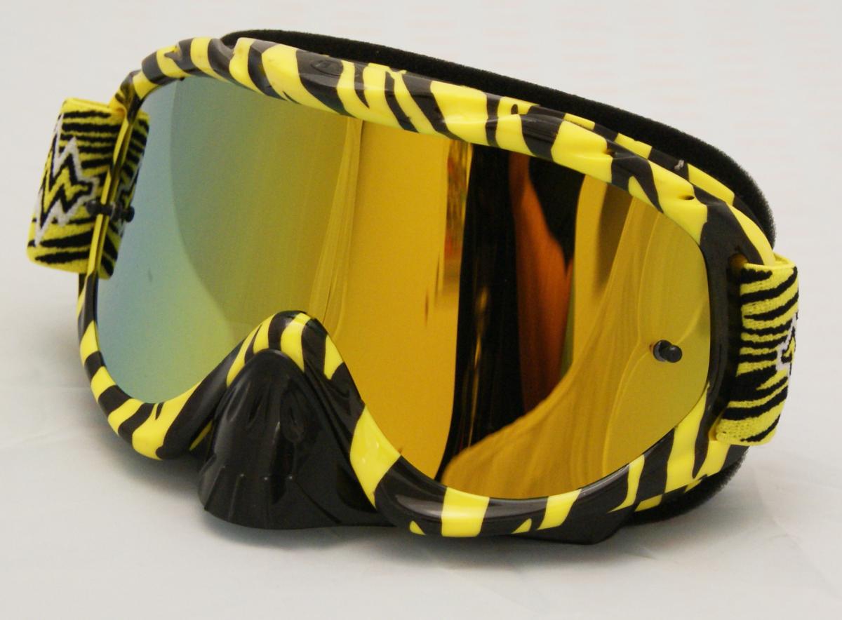 RNR HYBRID WILD YL/BK MIRRORED LENS, WILD YELLOW & BLACK GOGGLE, GH368M