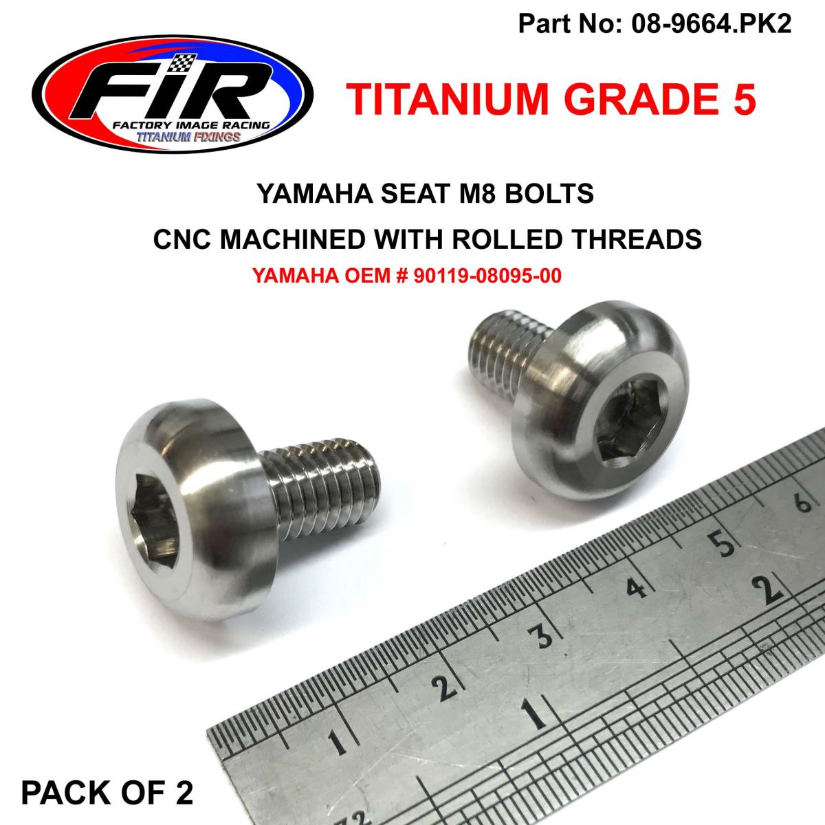 YAMAHA GR5 SEAT BOLTS PK2, PAIR / / YZ WR YZF WRF, YAMAHA 90119-08095-00
