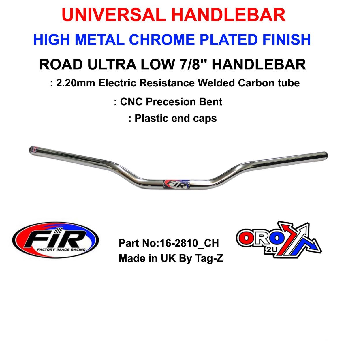 ROAD ULTRA LOW HANDLEBAR 7/8'', METAL CHROME PLATED FINISH, REN REF : 758-01