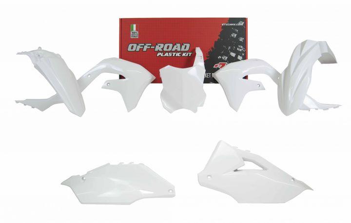 R-TECH WHITE PLASTIC KIT/5 KAWASAKI KX250/X 2021-2024, KX450/X 2019-2023