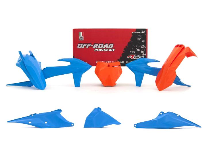 R-TECH ORANGE/BLUE PLASTIC KIT/6 KTM SX/SX-F/XC/XC-F 2019-2022