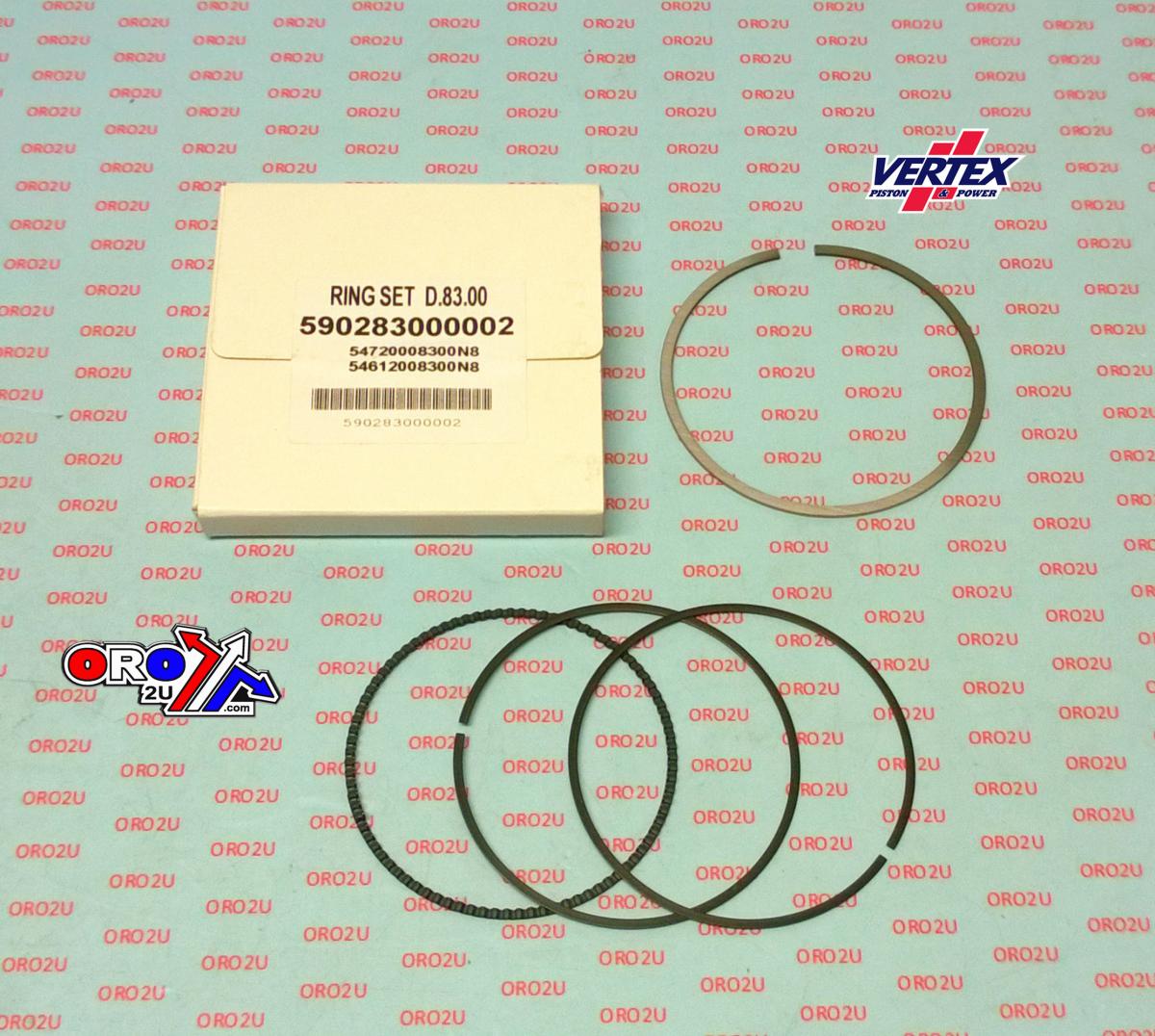 VERTEX PISTON RING 83mm HONDA CRF250R 10-17, KAW KX250F 04-09, SUZ RMZ250 04-06