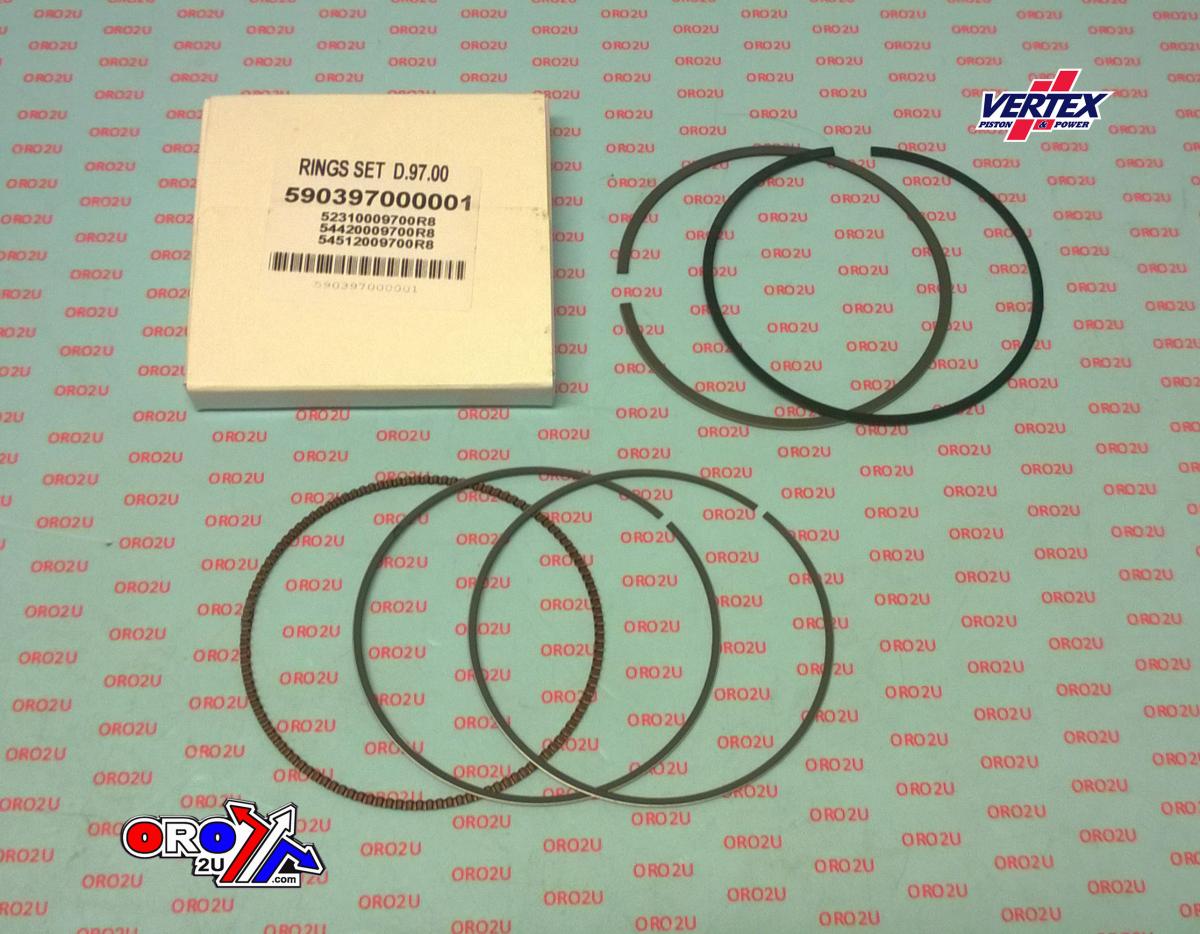 VERTEX PISTON RING 97mm YAMAHA YZ426F 2000-2002, WR426F 2001-2002