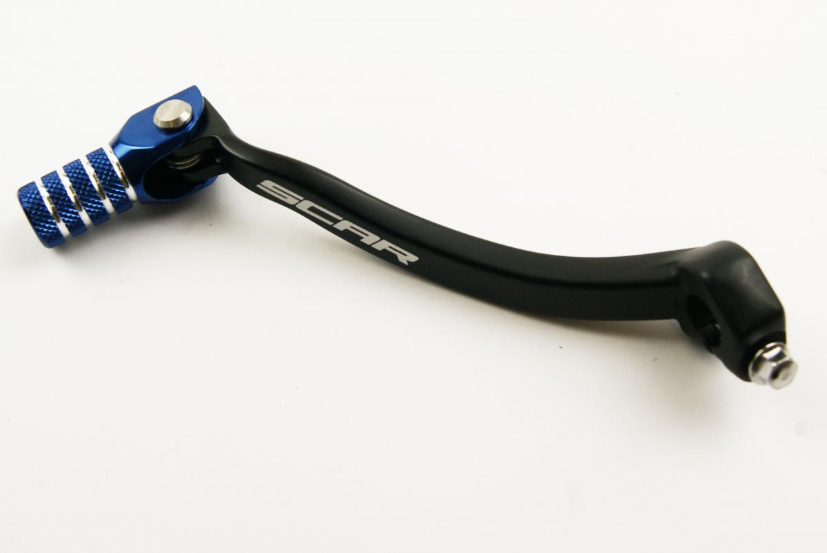 GEAR LEVER YAMAHA YZ250F 17-18,YZ450F 17, BLACK/BLUE, FORGED ALLOY, SCAR RACING