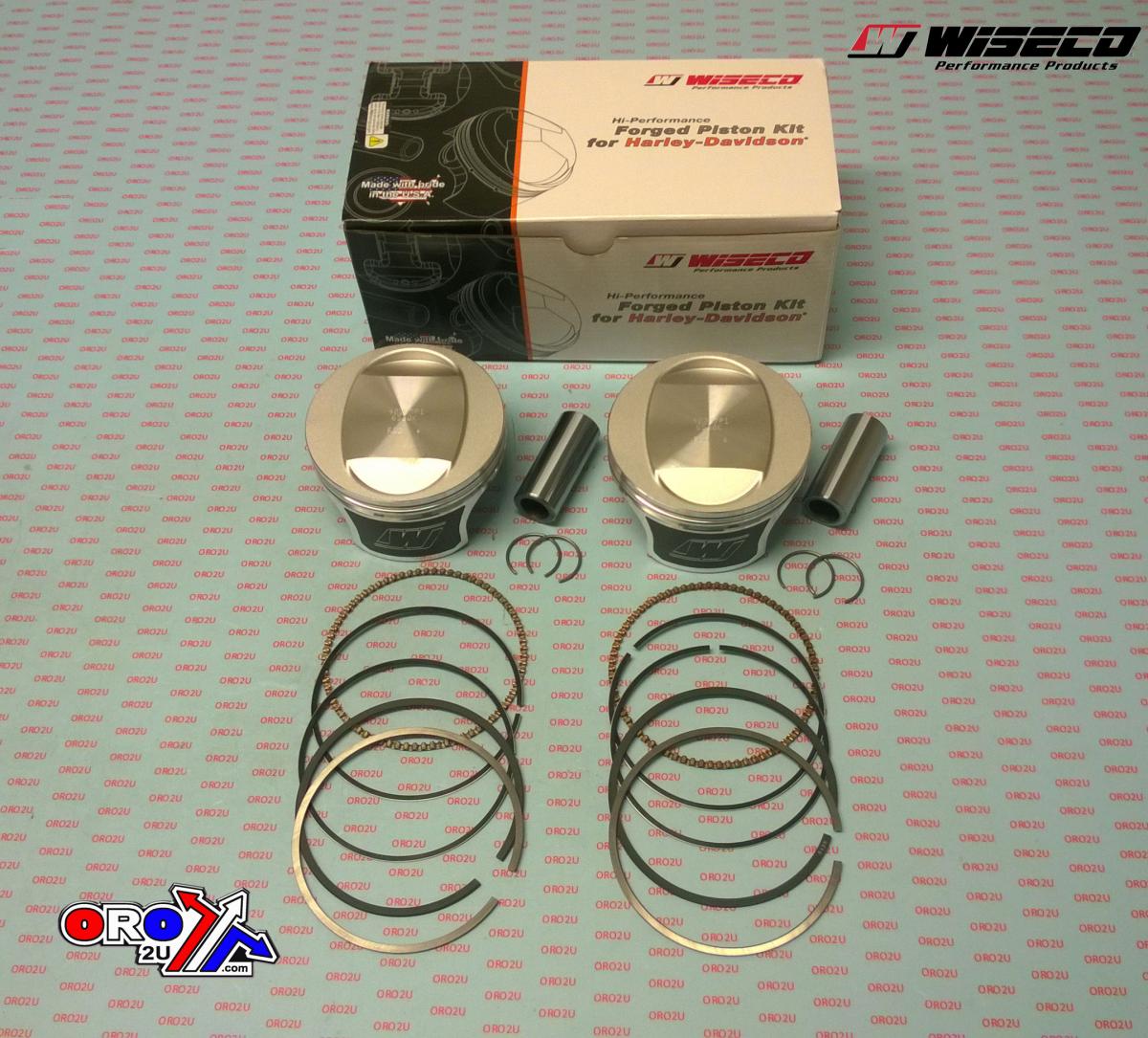 WISECO PISTON KIT P2, HARLEY DAVIDSON TWIN CAM 88 to 95cid 9.5:1 CR (X2)