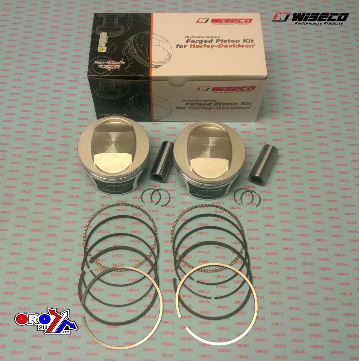WISECO PISTON KIT P2, HARLEY DAVIDSON TWIN CAM 88 to 95cid 10.5:1 CR