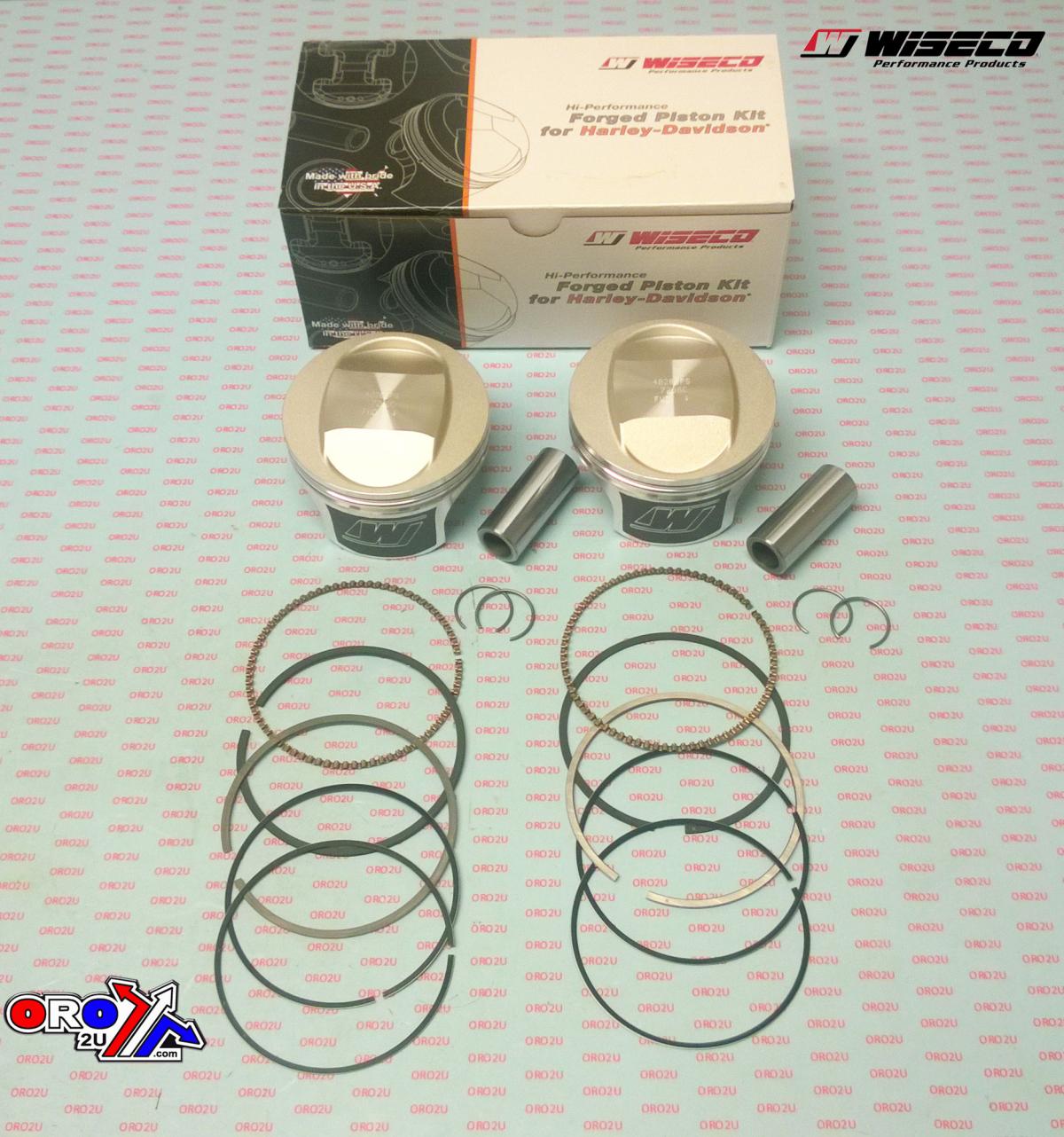 WISECO PISTON KIT PS, HARLEY DAVIDSON TWIN CAM 88 to 95cid 10.5:1 CR